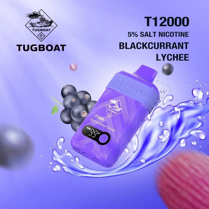Blackcurrant Lychee Tugboat T12000 - Vape Lab