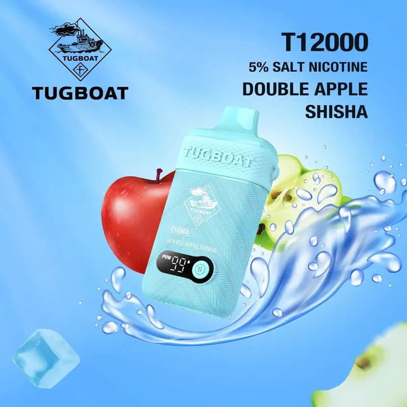 Double Apple Shisha Tugboat T12000 - Vape Lab