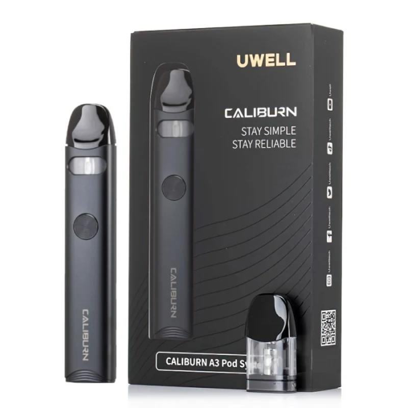 Uwell Caliburn A3  Pod Kit Black Uwell Caliburn A3  Pod Kit Black - Vape Lab