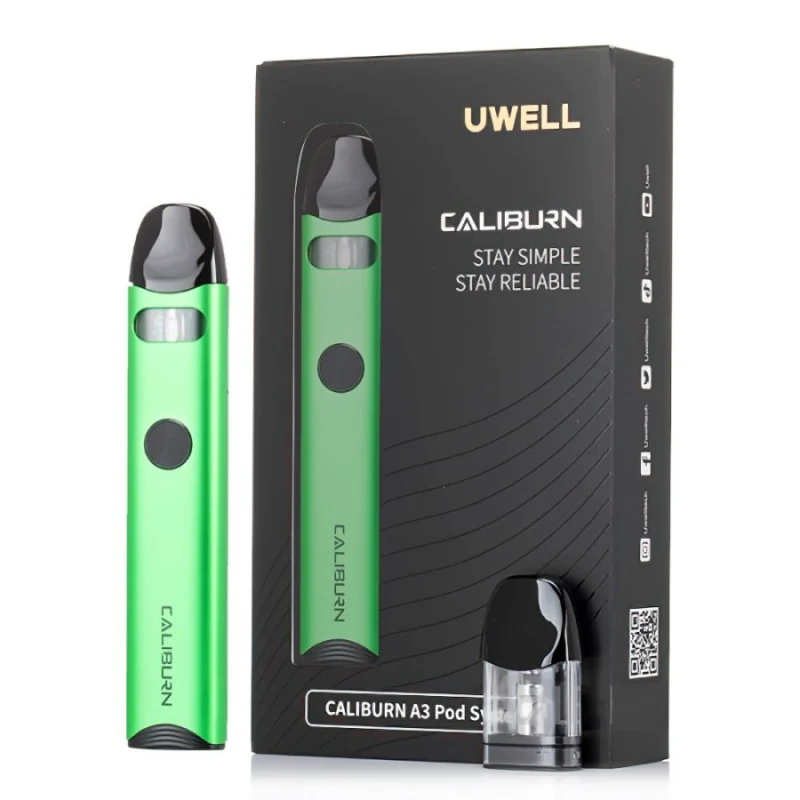Uwell Caliburn A3  Pod Kit Green Uwell Caliburn A3  Pod Kit Green - Vape Lab