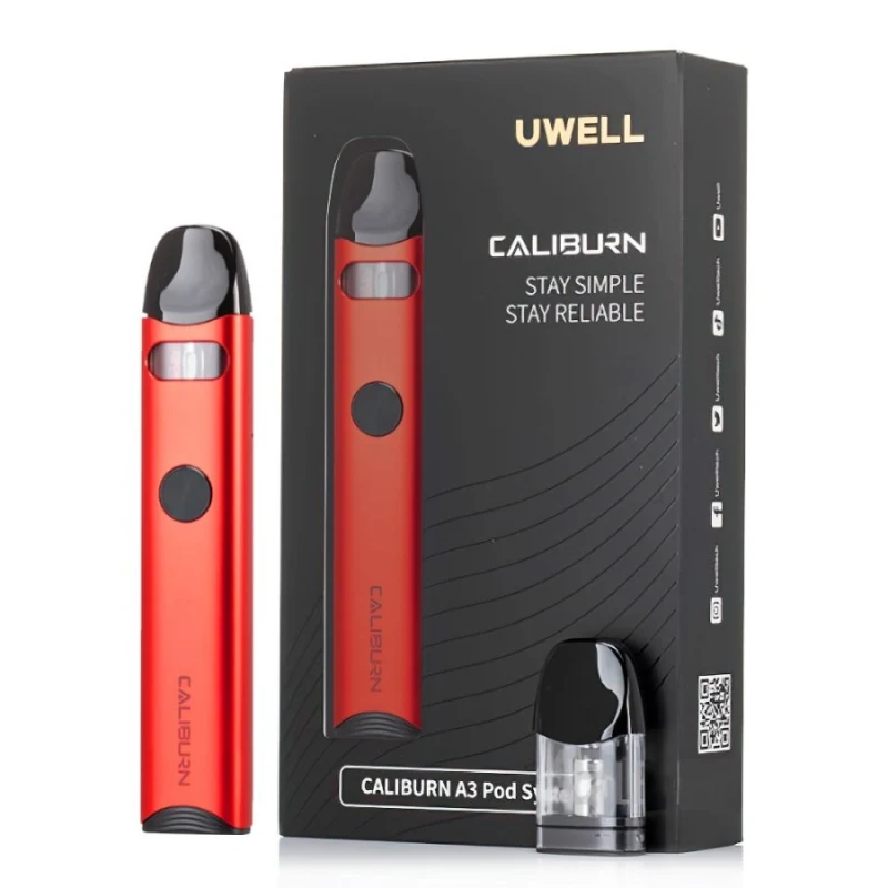 Uwell Caliburn A3  Pod Kit Red Uwell Caliburn A3  Pod Kit Red - Vape Lab