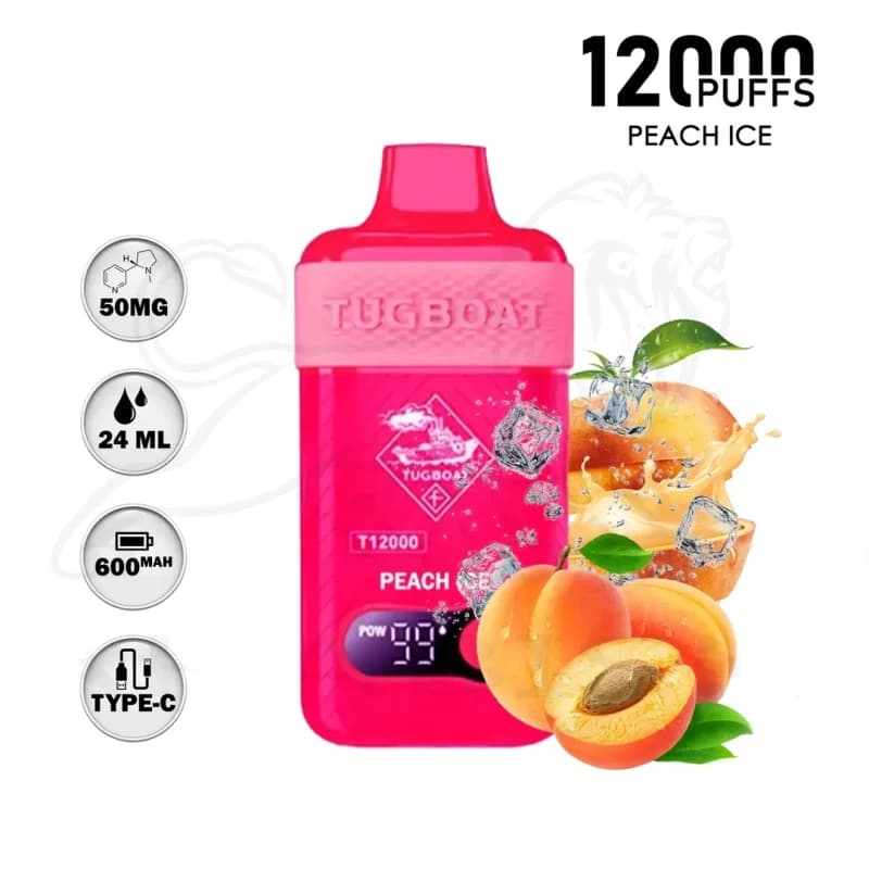 Peach Ice Tugboat T12000 Peach Ice Tugboat T12000 - Vape Lab