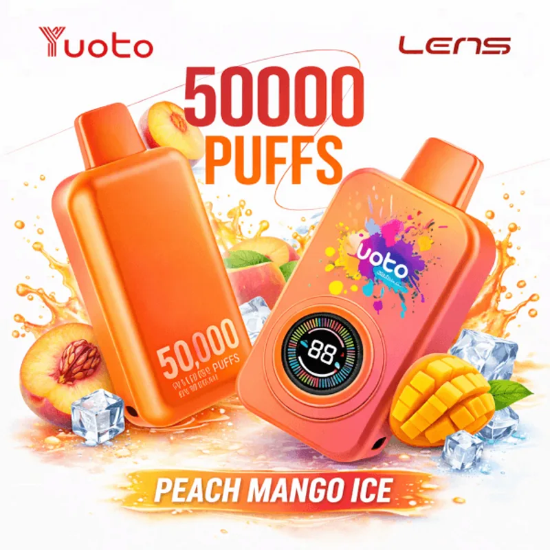 Peach Mango Ice Yuoto Lens 50K Puffs Peach Mango Ice Yuoto Lens 50K Puffs - Vape Lab