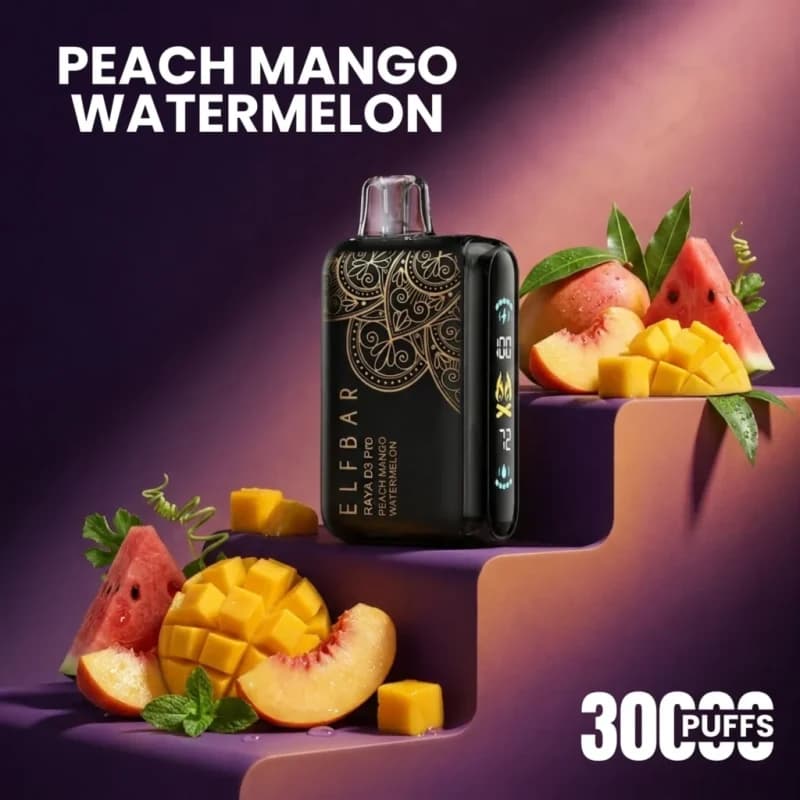 Peach Mango Watermelon Elfbar Raya D3 Pro Peach Mango Watermelon Elfbar Raya D3 Pro - Vape Lab